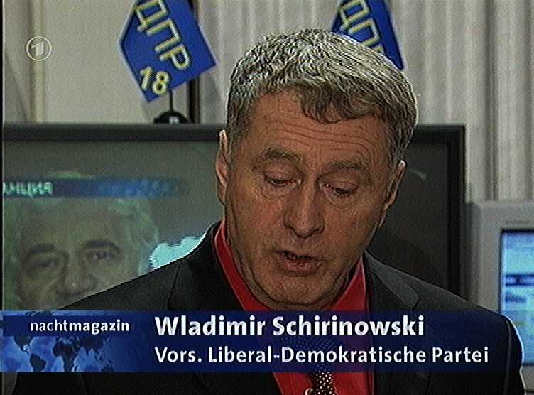 Wladimir Schirinowski im nachtmagazin am 9. Dezember 2003 um 0:59 Uhr